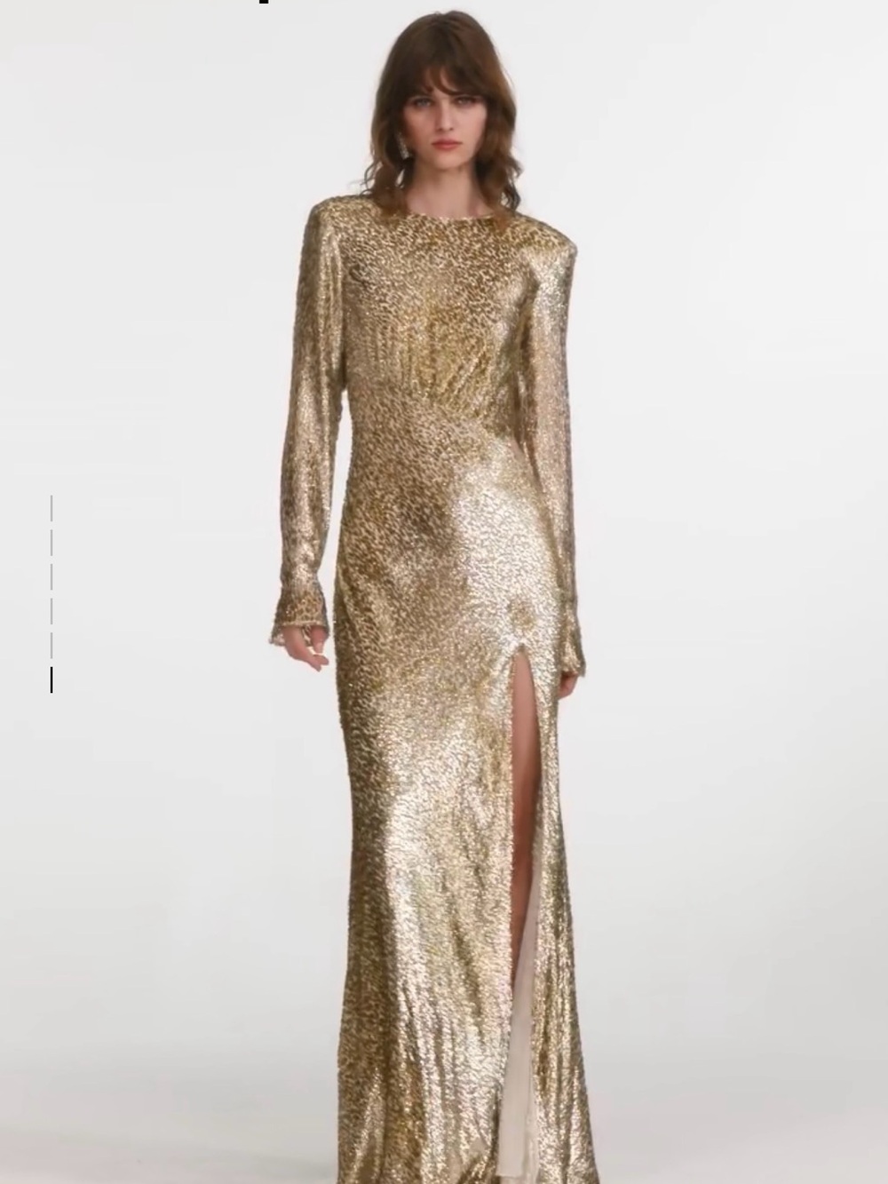 NWT Self-Portrait Gold Fil Coupe Gown - Picture 6 of 11